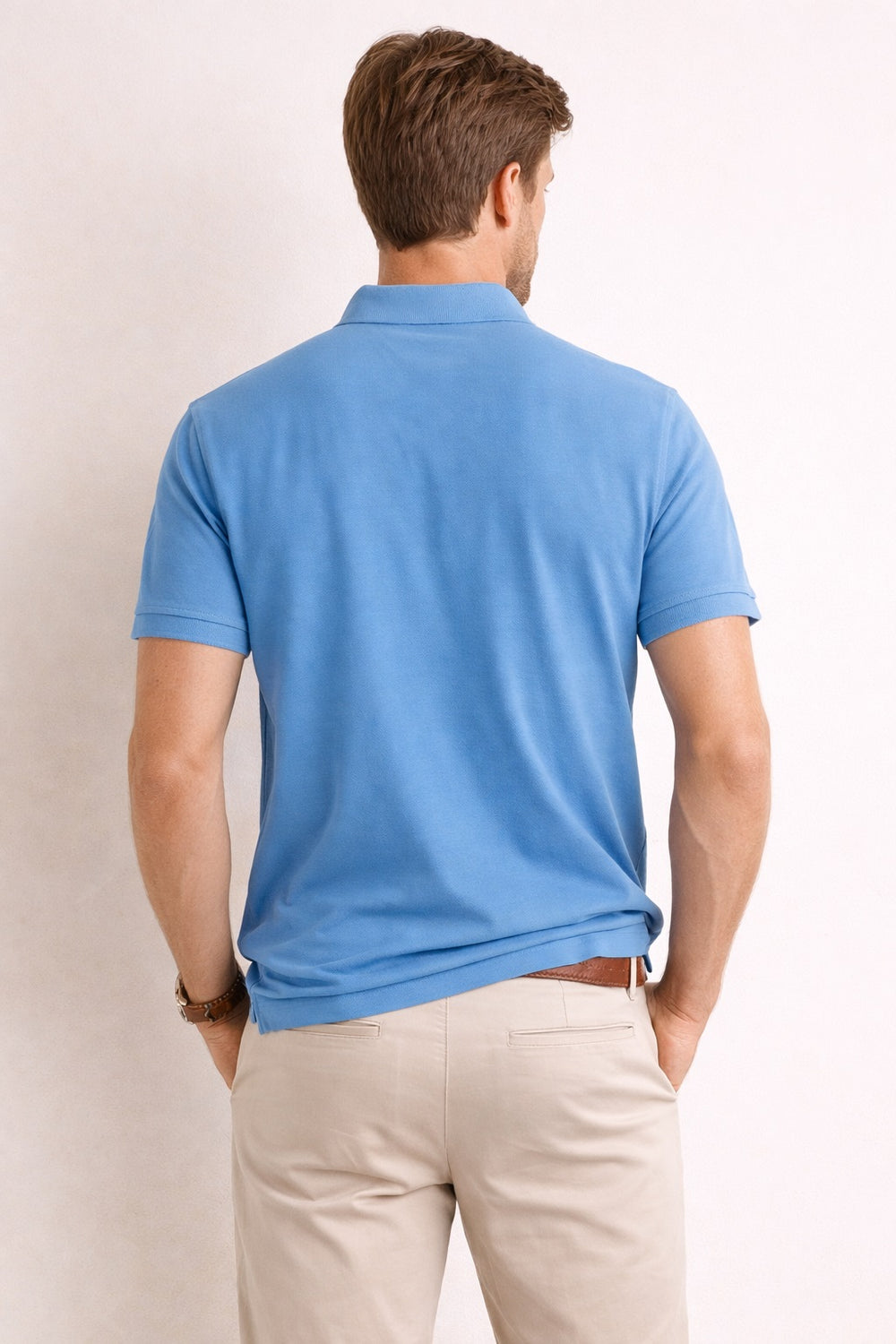 Solid Blue Polo Half Sleeve T-Shirt