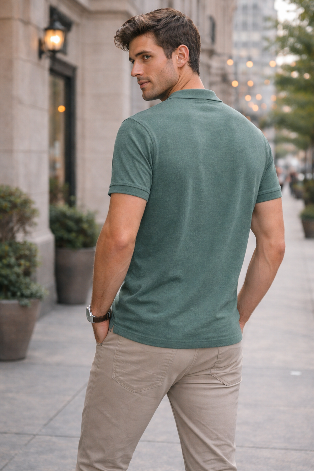 Mens Olive Green T-shirt
