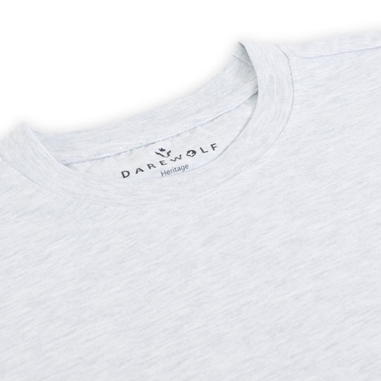 Solid Grey Round Neck Half Sleeve T-Shirt