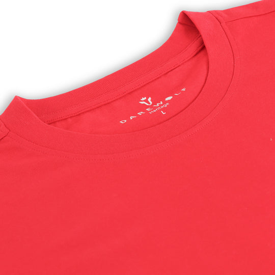 Solid Red Round Neck Half Sleeve T-Shirt