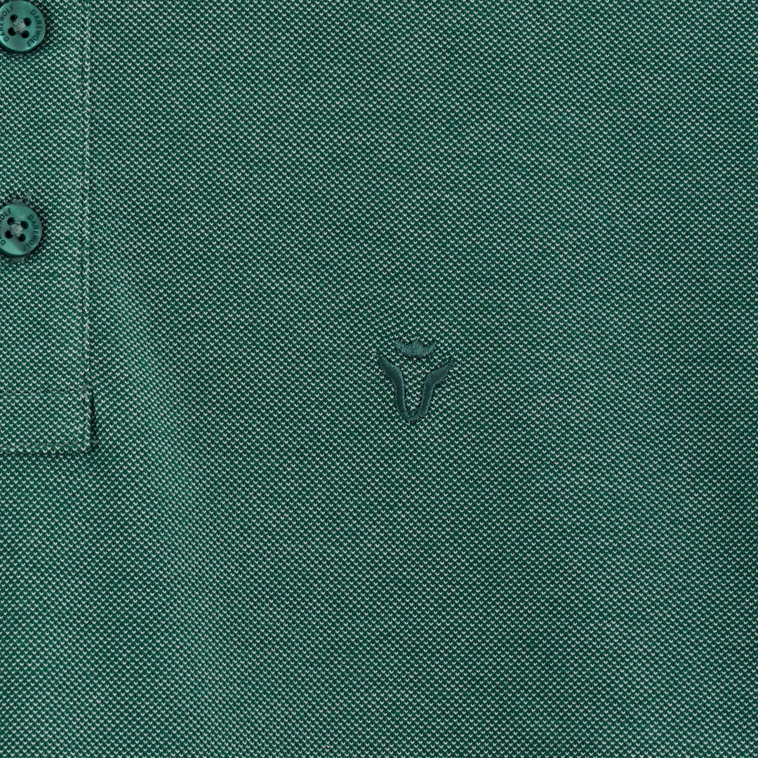 Close-up detail of Dare Wolf mandarin collar t-shirt fabric