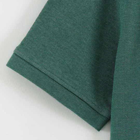 Close-up detail of Dare Wolf mandarin collar t-shirt sleeve