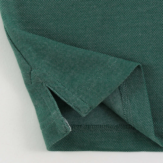 Close-up detail of Dare Wolf mandarin collar t-shirt fabric texture