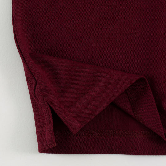 Men's Solid Maroon Polo Half Sleeve 100% Cotton T-Shirt