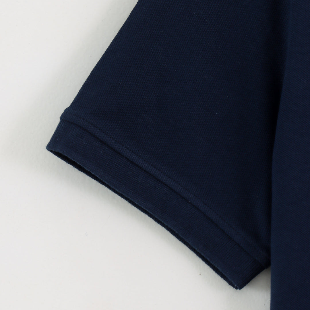 Men's Solid Navy Blue Polo Half Sleeve 100% Cotton T-Shirt